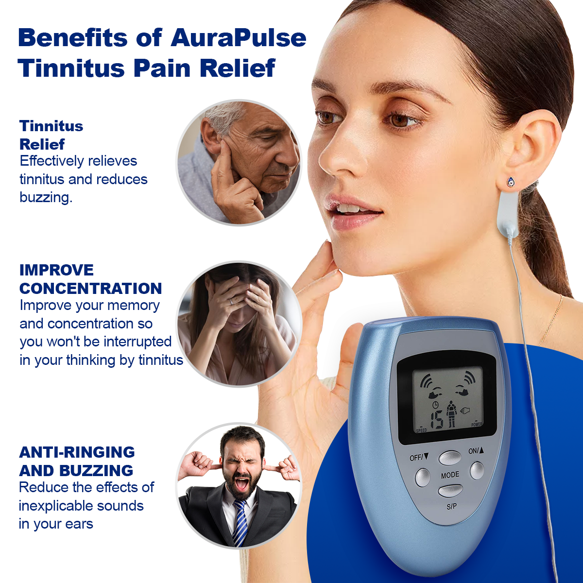 Luhaka™ AuraPulse Tinnitus Relief EMS Pads